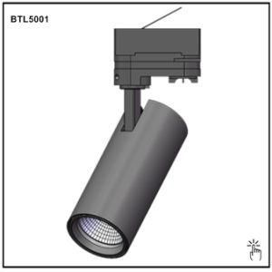12W White Black COB LED Track Light with 2/3/4 Wires Track Rail Lighting for Shops, Art Gallery