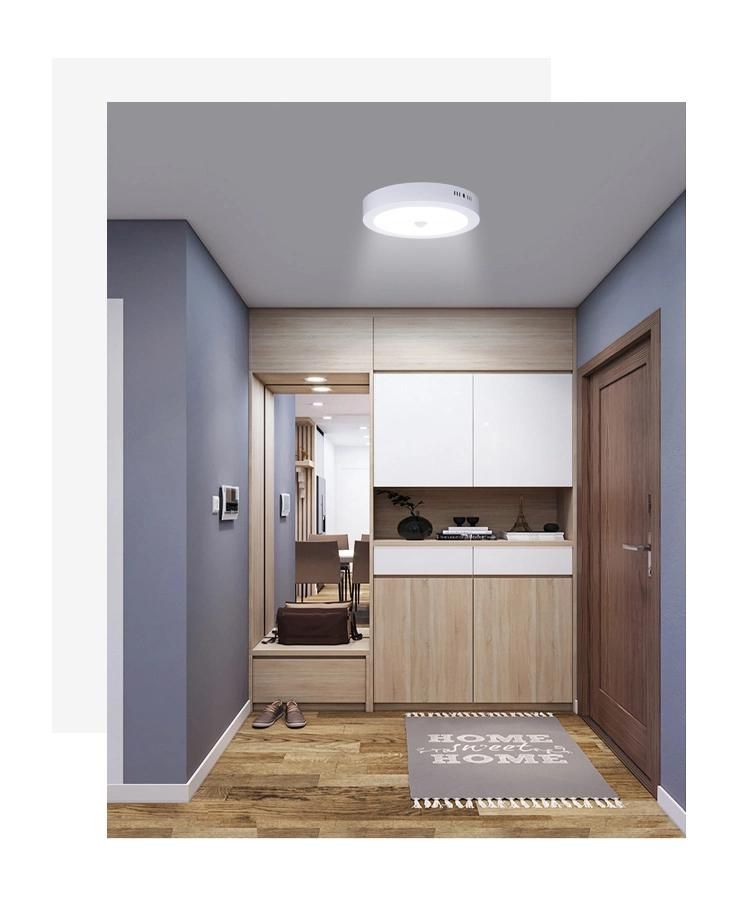 Surface Mounted Motion Sensor Round LED Panel Lighting