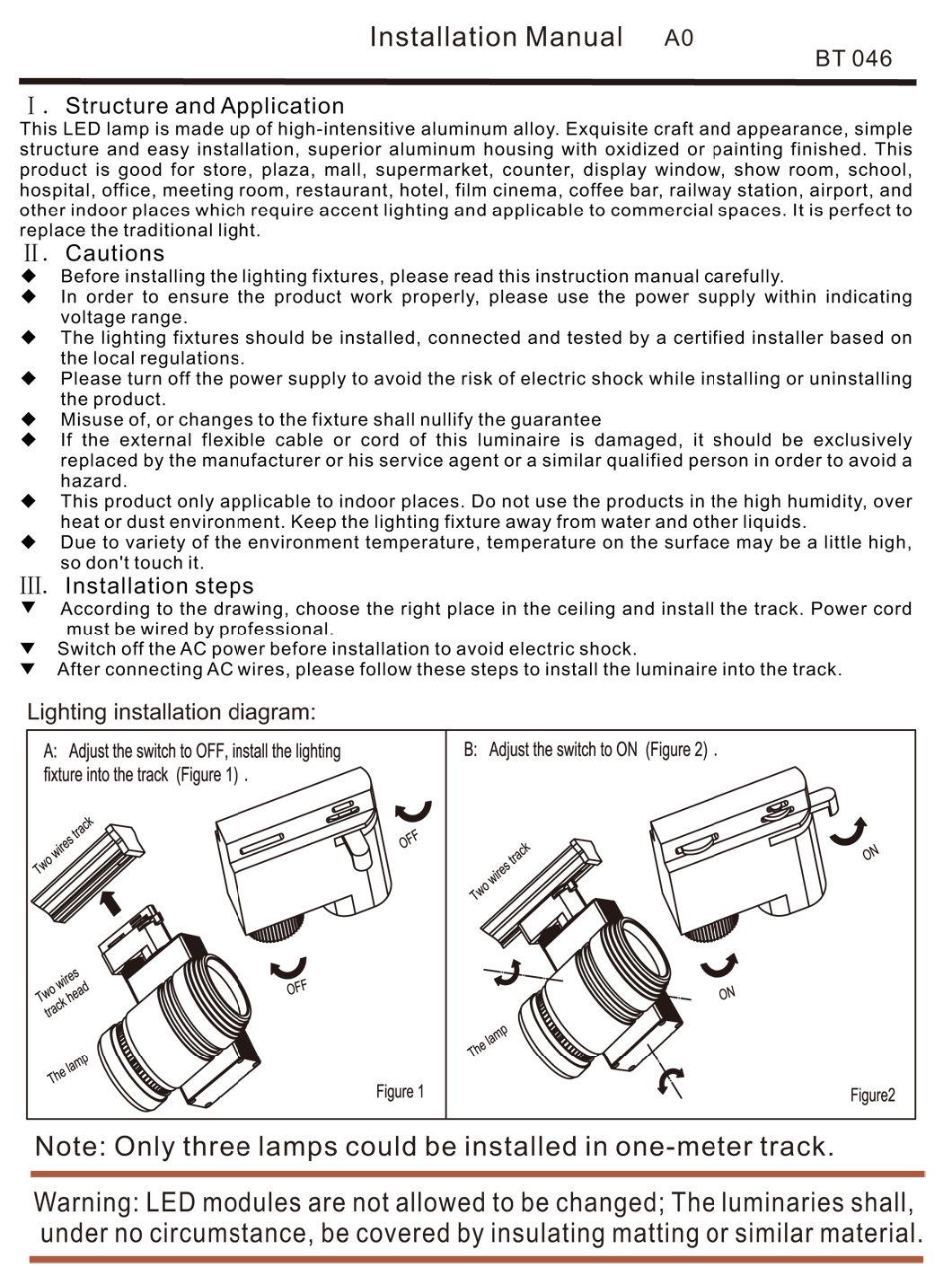 Good Quality White Wall Mounted High Lumen Ra80 Housing 2 Wire No Flicker LED Track Light