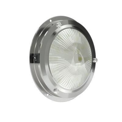 12/24V DC 5, 5&quot; Stainless Steel Boat Marine LED Ceiling Dome Light with on/off Switch