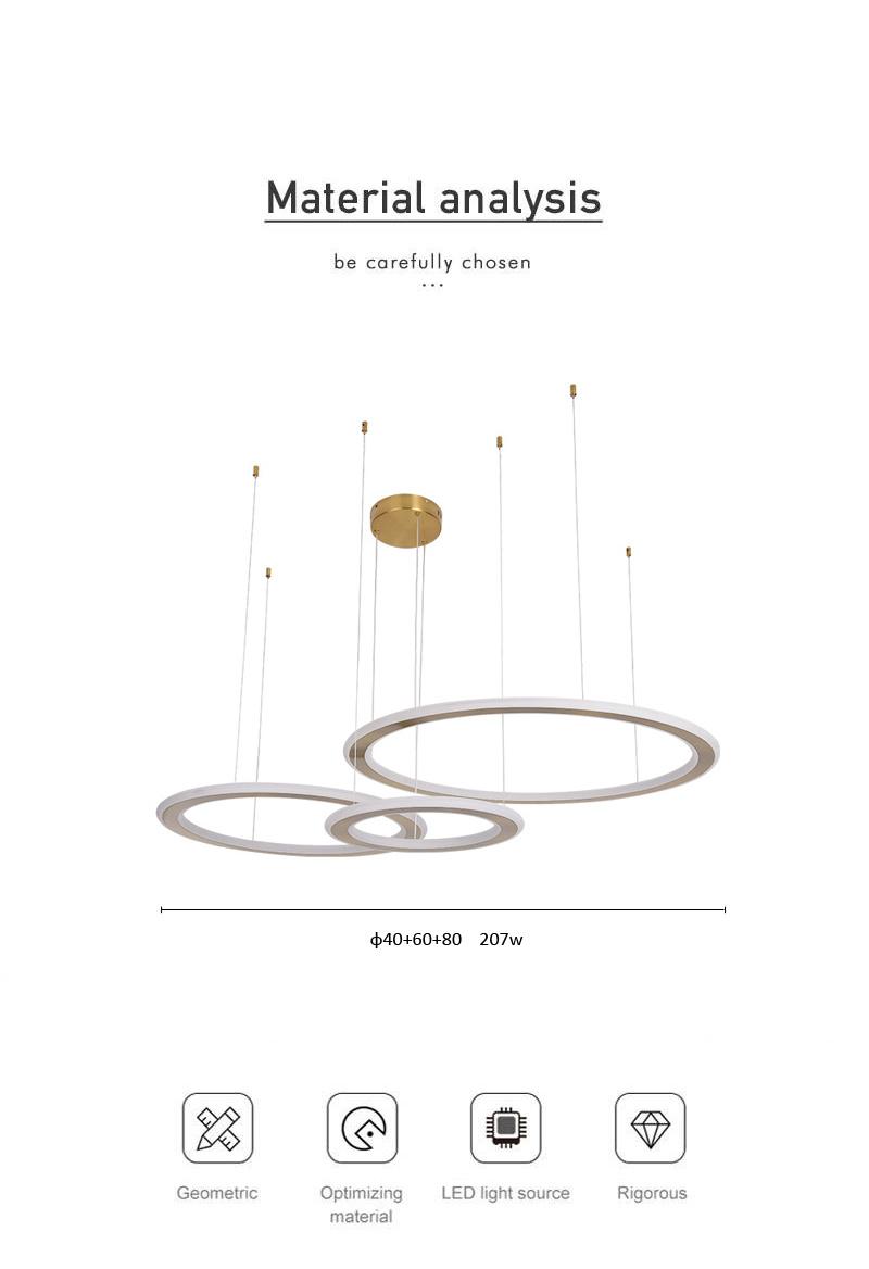 Modern Living Room Circular Duplex Staircase Ceiling Lights Decorative LED Chandelier Lamp for Living Room