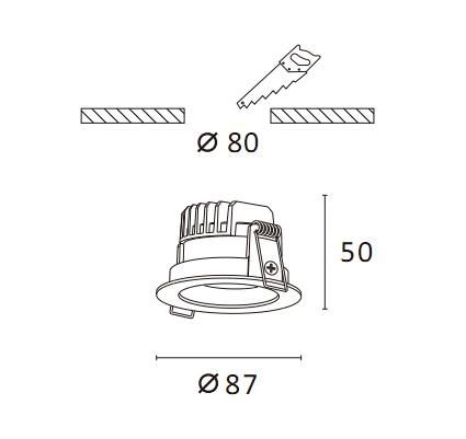 2020 New Round COB LED Spotlight IP44 15W LED Indoor Lighitng Fixture Ceiling Recessed LED Downlight