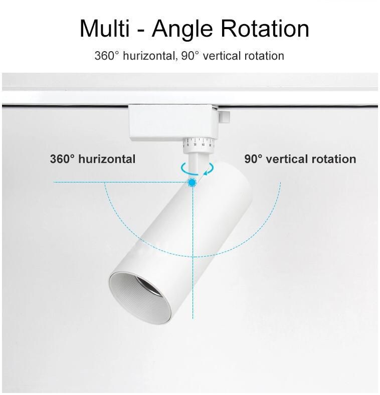 Distributor 10W 20W 30W 2 Phase 3 Phase 4 Phase Spotlight LED COB Ceiling Track Lights