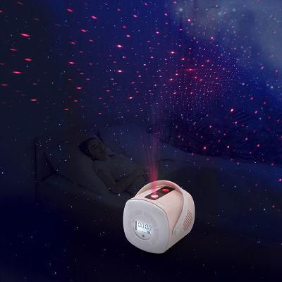 New Arrival Remote Control LED Laser Galactics Sky Projector Star Starry Night Light Projector with Alarm Clock for Kids
