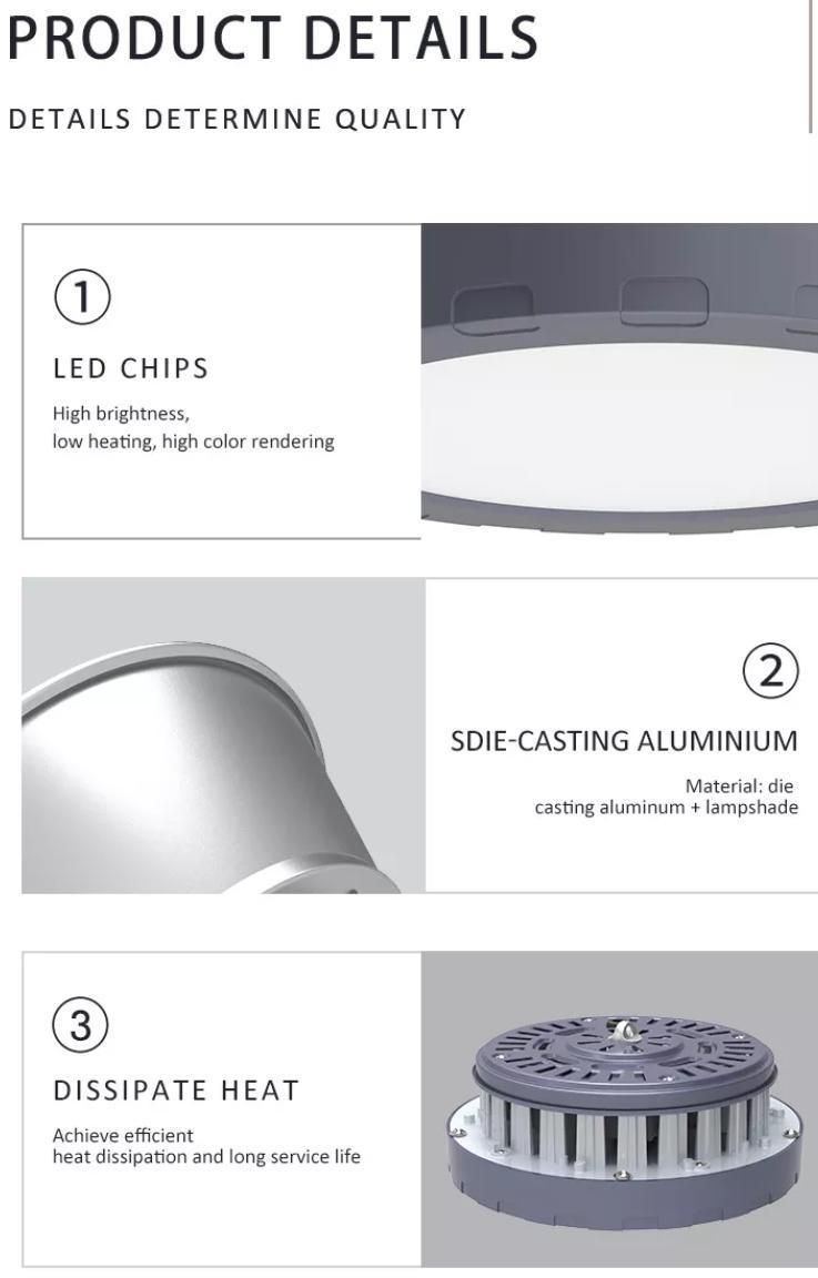 New Round UFO Design Good Heatsink LED High Bay Light 150W