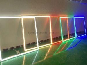 600*600 Square Color Decorative Slim LED Panel Light Frame Use in Building Walls, Bar, Advertising