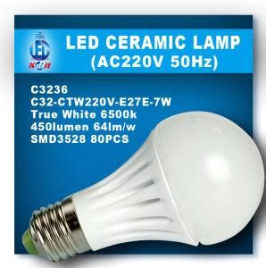 7W LED Ceramic Bulb (C32-CTW220V-E27E-7W)