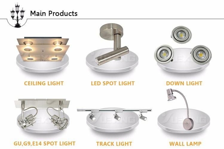 Satin Nickel Energy Saving GU10 3*Max50W Round LED Decoration Lamp Chandelier Spot Light Bulb Ceiling Lamp
