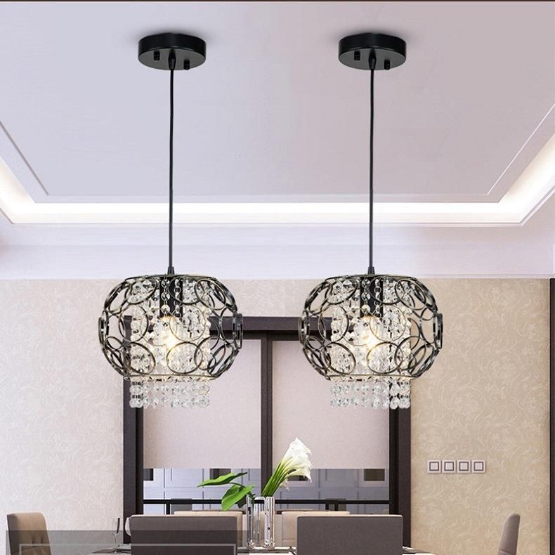 Modern Simple Crystal Lamp Decorative LED Restaurant Pendant Light