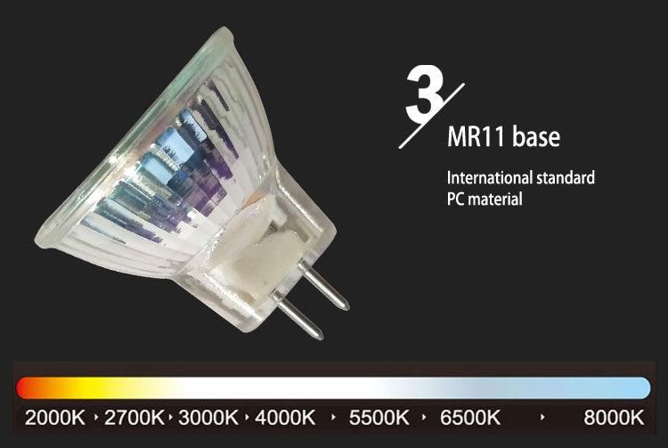 Glass AC 120V 3W MR11 LED Spotlight Bulbs