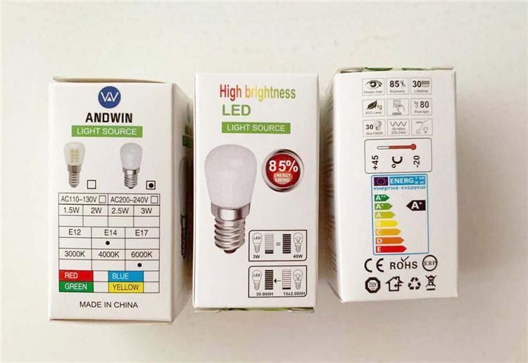 Good Adaptability Hot Sale Free Sample Energy Saving 1.5W-3W E14 Energy-Saving Lamp Bulb LED