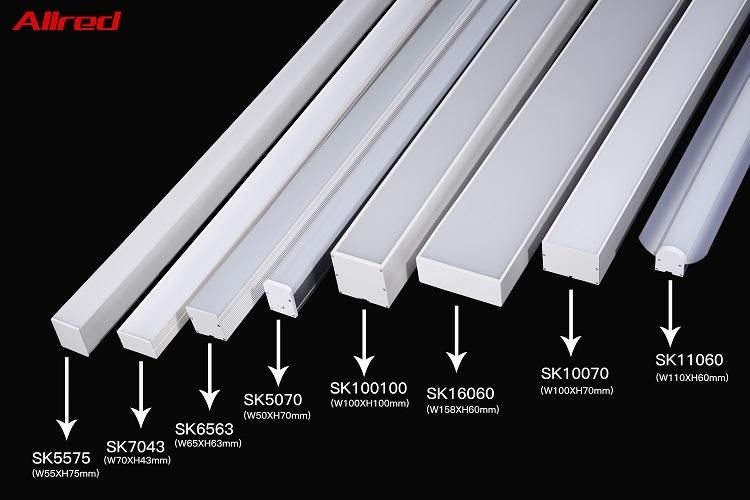 Recessed Replacement 30W Adjustable LED Tube Fixture Office Emergency LED Linear Light Batten Light