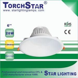 28W Round 1960lm Aluminum COB LED Down Light