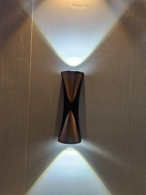 Waterproof Die Casting Aluminium High Luminous Household Hotel Corridor Garden Funnel Shape Brass Bedside Wall Lights