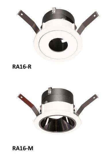 Ra16 LED Downlight Fixture Trim Housing Mounting Ring for MR16