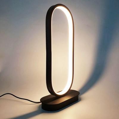 Indoor Simple Nordic Bar Bedroom Bedside Lamp Oval Table Lamp LED