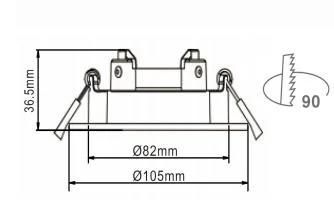 Aluminum White Recessed LED Downlight Trim Housing IP20 GU10/MR16