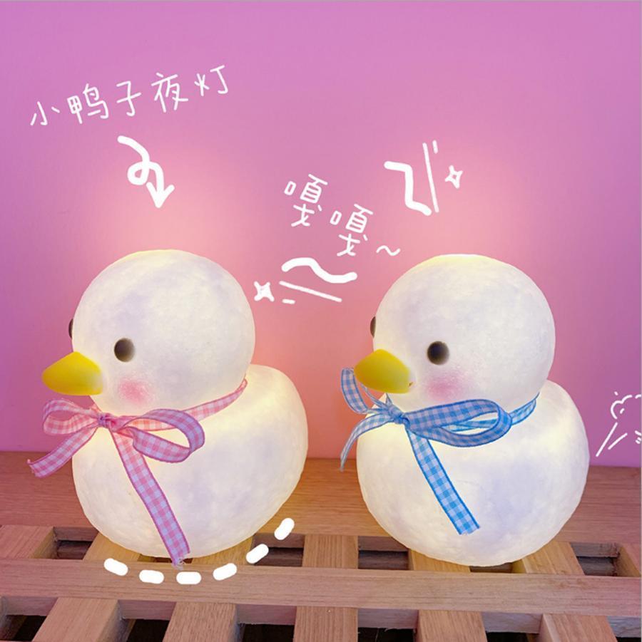 Bedroom Girl LED Cute Little Duck Room Bedside Lamp Decoration Dormitory Night Light