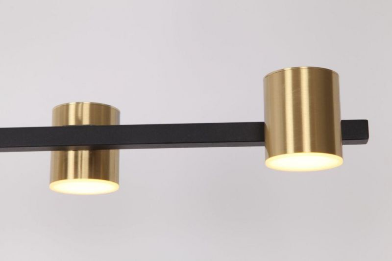 Masivel Lighting Modern Bar LED Pendant Light Aluminum Brass Cylinder Decorative LED Chandelier Light