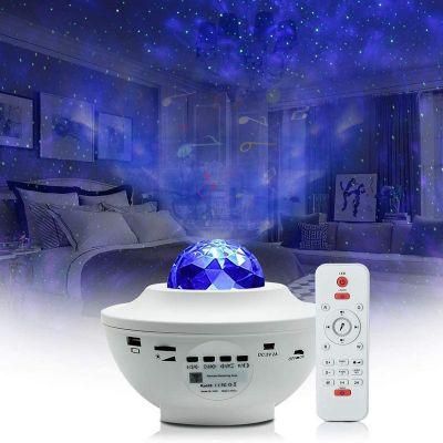 Linli Hot Sale 2in1 Starry Lamp&Ocean Wave with Remote Control 10 Colors Changing Bluetooth LED Lamp Star Projector Night Light