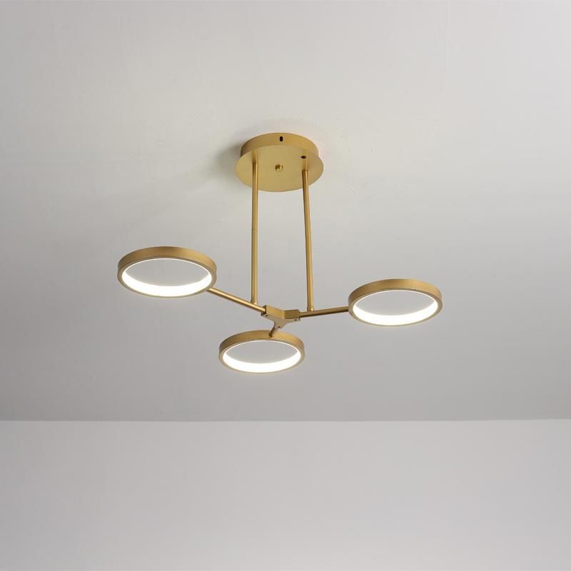 Zhongshan 3 Rings Chandelier Acrylic LED Ceiling Lights