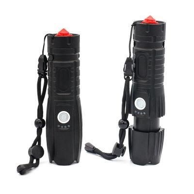 High Quality Multi-Function with Safe Hammer Zoomable &amp; Rechargeable Flashlight High Lumens