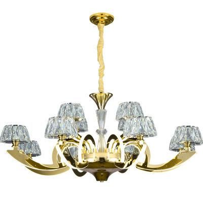 Dafangzhou 340W Light China Feather Chandelier Manufacturing Crystal Light White Frame Color Chandelier Ceiling Lamp Applied in Dining Room