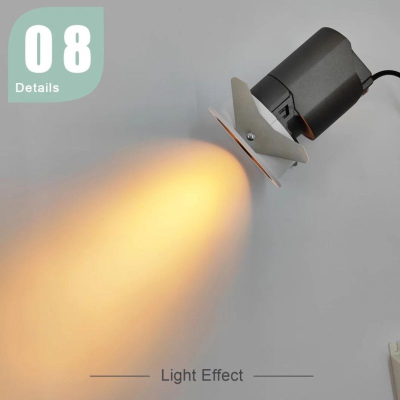 LED COB Trimless Spotlight 7W Ultra Thin Lighting Spot Light Home Used Lamp Downlight