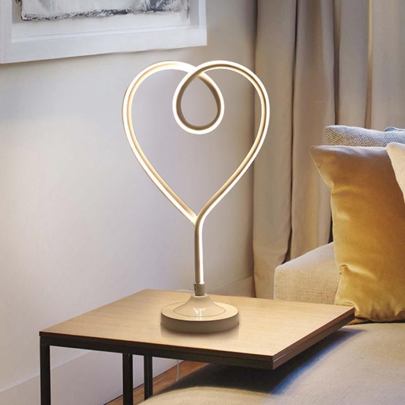 Nordic Table Lamp Bedside Art Love Decoration LED Reading Lighting