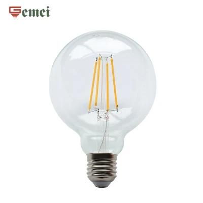 WiFi Control G95 LED Filament Bulbs LED Lighting Dimmable LED Globe Bulb E27 Base LED Lamp 4W LED Bulbs with Ce RoHS