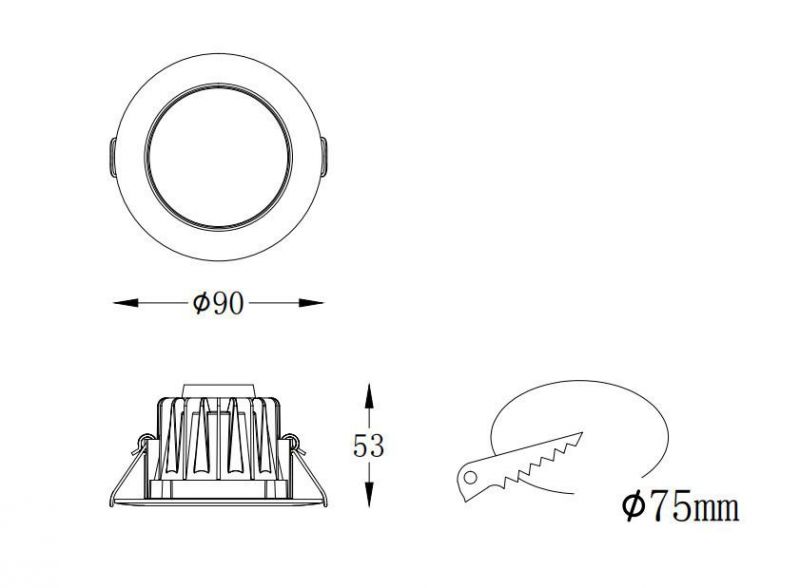 Recessed Mounted Down Light 10W LED Waterproof Light