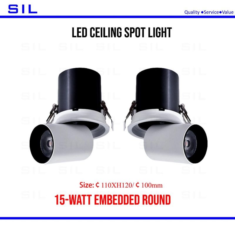 5 CCT 360 Degree Rotatable 10W LED Ceiling Spot Light Surface Mounted Ceiling Downlight COB Spot Lights Downlight