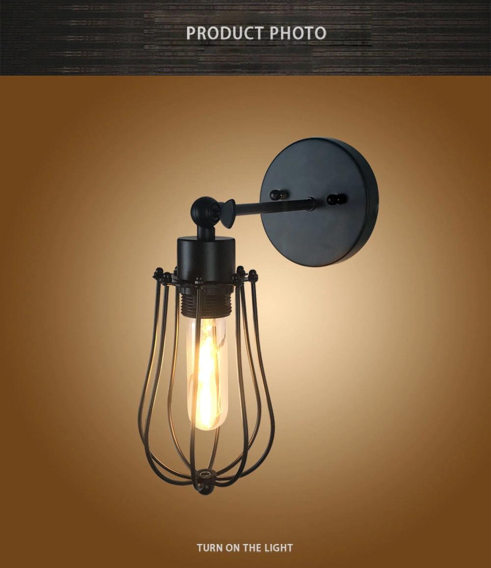 Wholesale Nordic Romantic Simple Bedroom Decoration Iron Wall Lamp