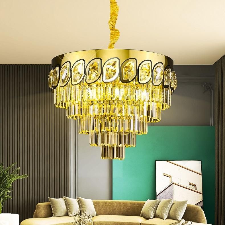K9 Crystal Round Decorative Luxury Crystal Chandelier for Home Lighting