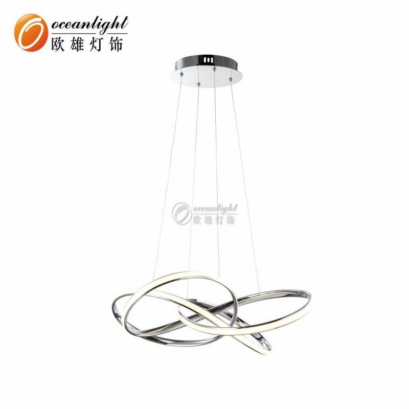 Aluminum Chrome LED Pendant Light Rings Series Om801702