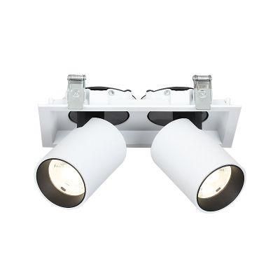 Modern Indoor Lighting White Aluminum Decoration Double Head LED Downlight