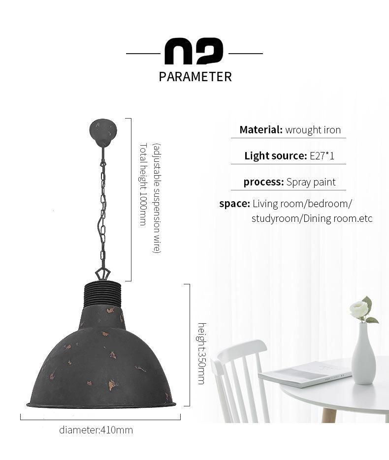 Modern Style Shop Indoor Hotel Living Room Cafe Shop Modern Hardware Iron E27 E26 Black Chandelier Pendant Lamp