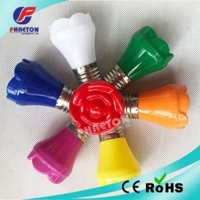 Rose Holiday Decoration LED Colorful Light Bulb