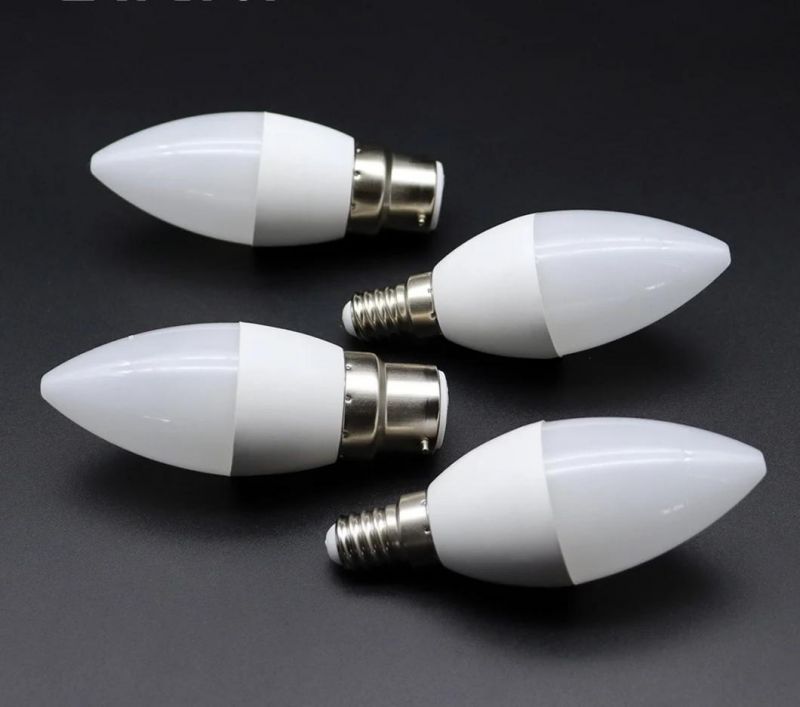 Chinese Manufacturer of LED Energy Saving Lamp C37 Bulb Light E27 E14 B22 with CE RoHS EMC for Indoor Home Office Decoration Lighting