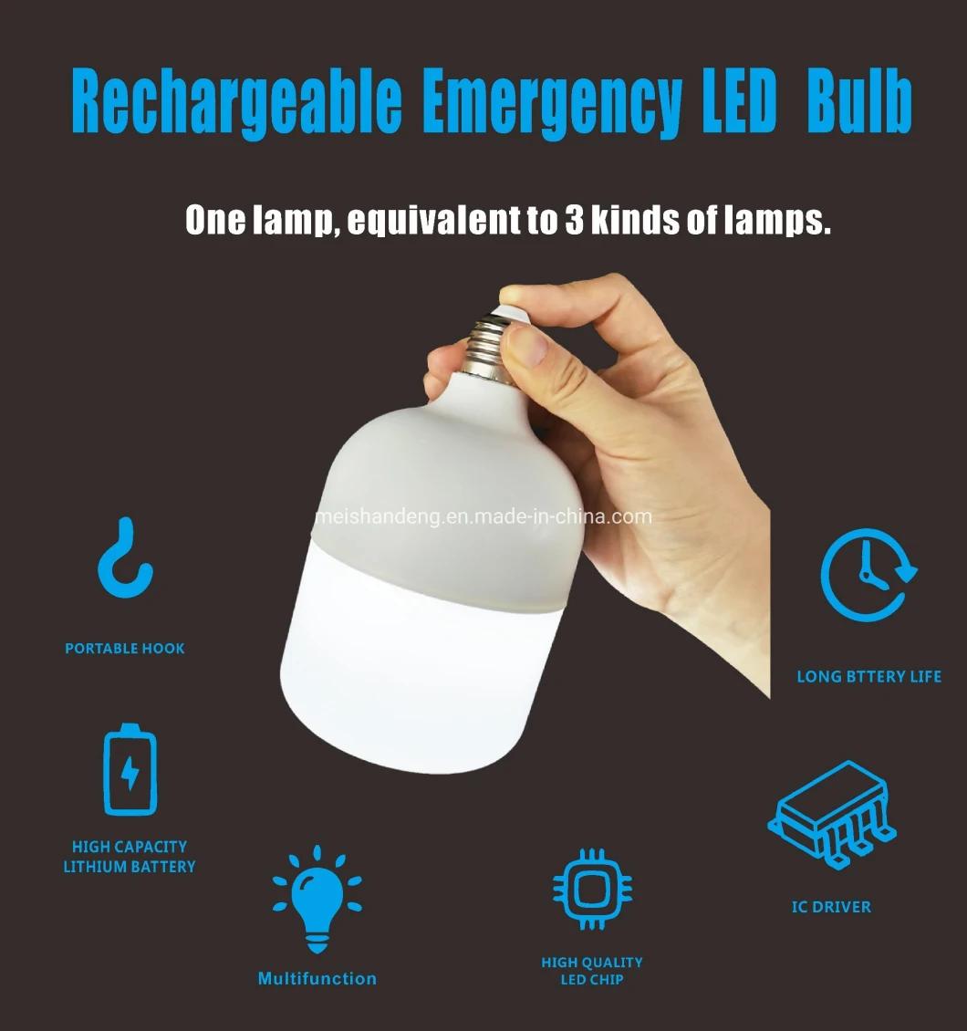 China Zhongshan Indoor SMD Portable T Bulb with Battery Chargeable LED Rechargeable Emergency Lights Bulb Lamp for Home