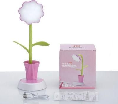 USB Rechargeable Sunflower Pen Holder LED Night Desk Lamp