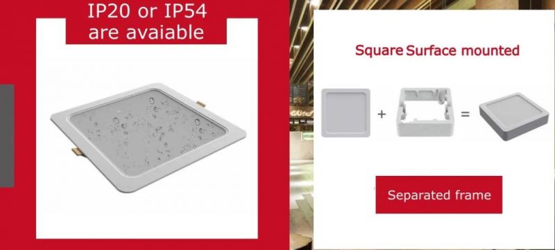 New ERP IP54 LED Plastic Panel Light 5W/9W/12W/18W/24W Waterproof