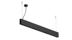 20W Suspension Aluminum 1000mm Matte Black with Acrylic Pendant LED Linear Light