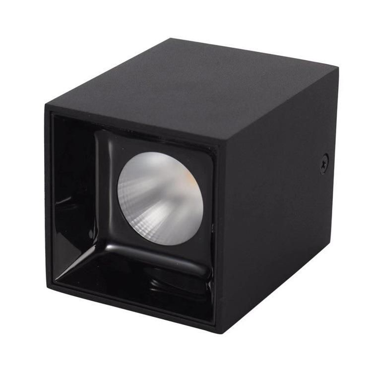 Morden COB LED Square Adjustable Black Indoor Surfacer Mounted Square 12W LED Downlight