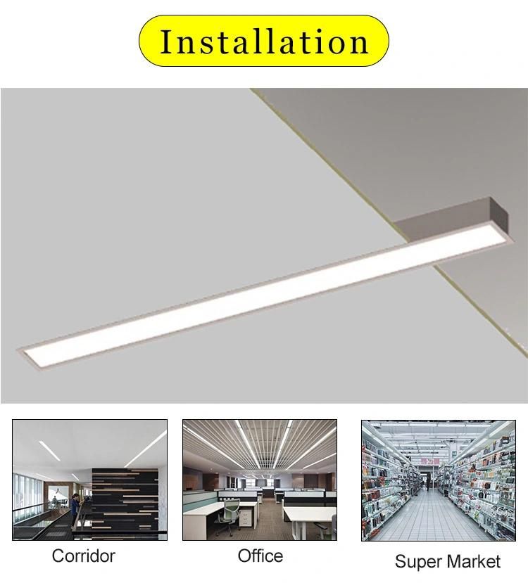 Modern 30W 40W 60W Indoor Aluminum Recessed LED Linear Light