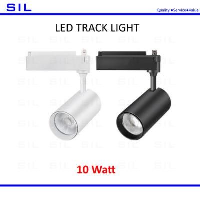 LED Track Light Single Phase 3/4 Wires CRI90 Anti Glare Filcker Free Adapter Combined 10 Watt COB LED Track Light