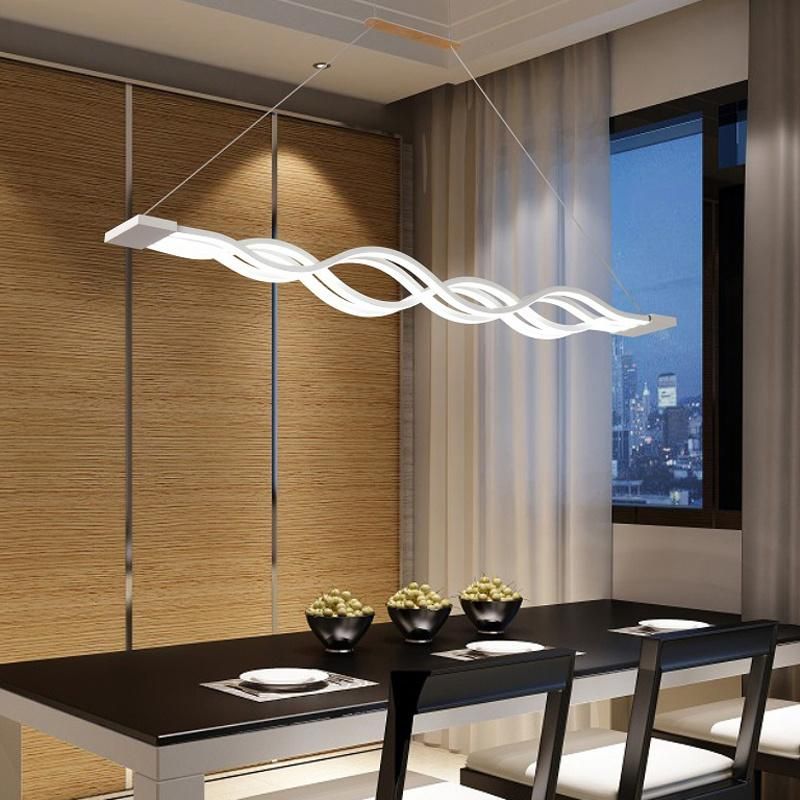 Wave Shape Postmodern Bar LED pendant Lamp for Exhibition Hall