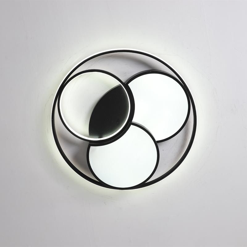2022 New Design Round Acrylic Metal Dining Remote Control Warm White LED Ceiling Lamp for Bedroom