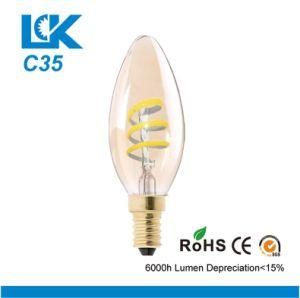 4W 350lm C35 New Spiral Filament Retro LED Light Bulb
