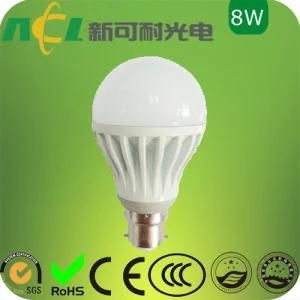 8W LED White Bulb, 630lm for Ww, 670lm for CC, CE/RoHS Certified, E26/E27/B22 Base Type Available